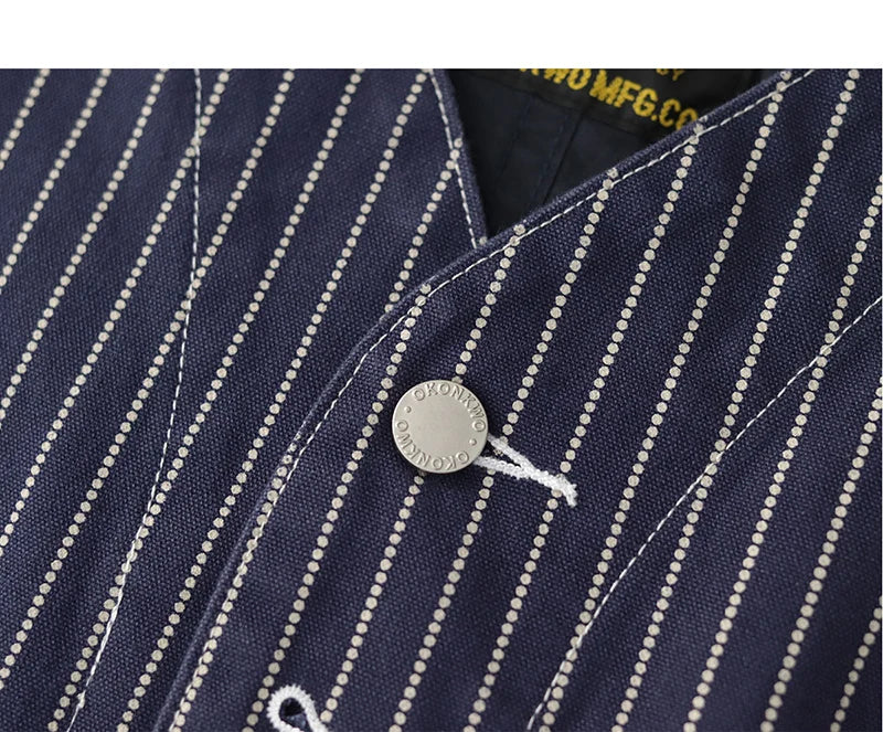 2024 Autumn New American Retro 12OZ Denim Cargo Vest Men's Simple 100% Cotton Washed Old Casual Multi-pocket Waistcoat Jacket