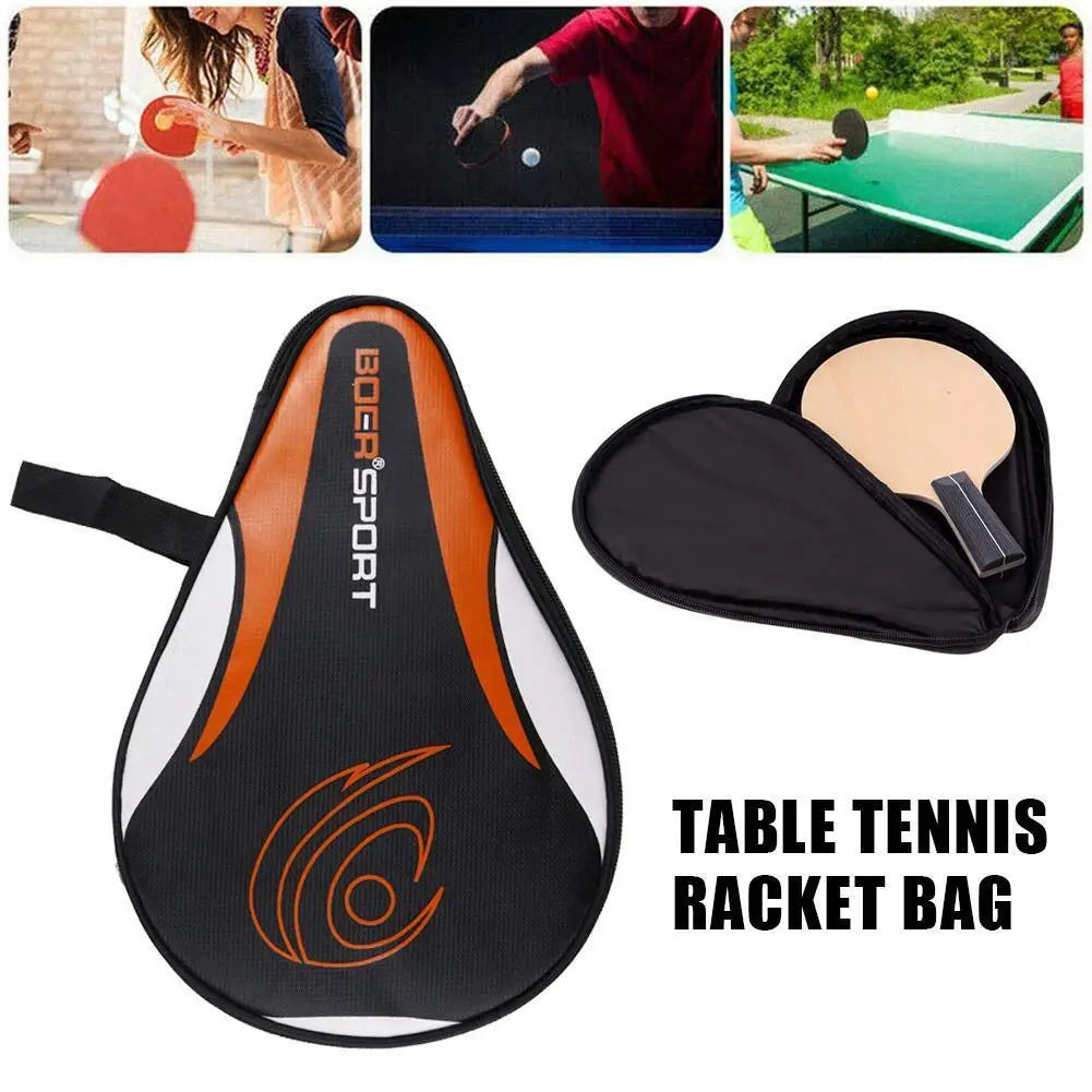 1PC 30 x 19cm Table Tennis Racket Bag, Ping Pong Rackets Case For Blade & Paddle Balls Storage