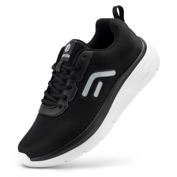 Men's Wide Width Thick Sole Walking Shoes - Lightweight And Breathable Sneakers For Plantar Fasciitis Pain Relieve