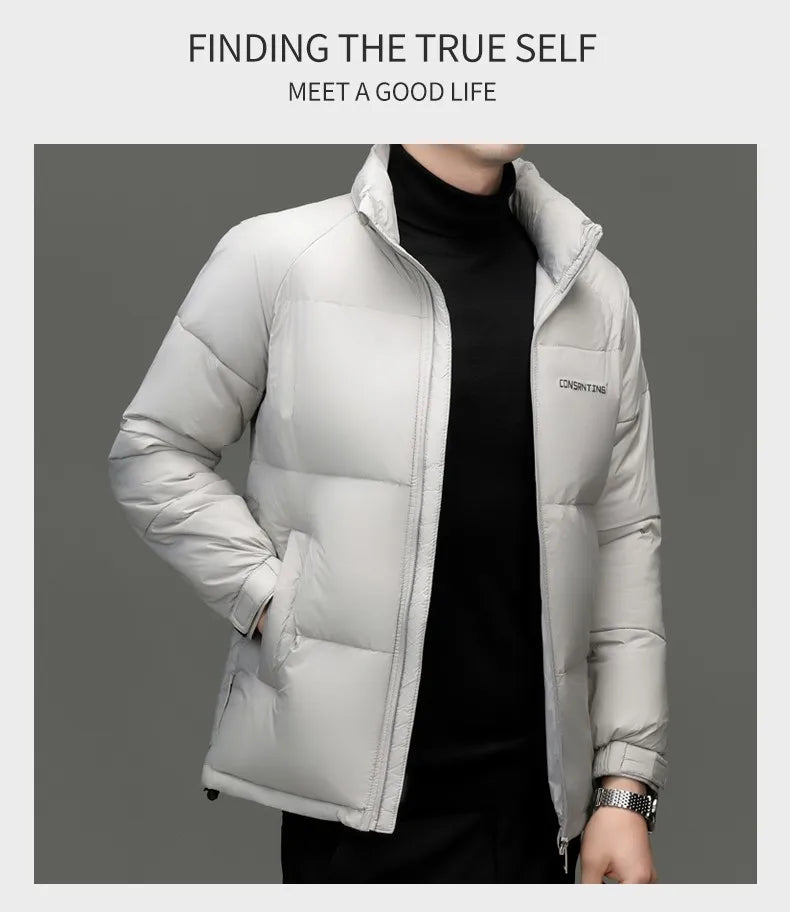 Men's Top Grade Designer Brand Parka Jacket, Casual Fashion Hooded Cropped Windbreaker, and Quilted Puffer Male Coats