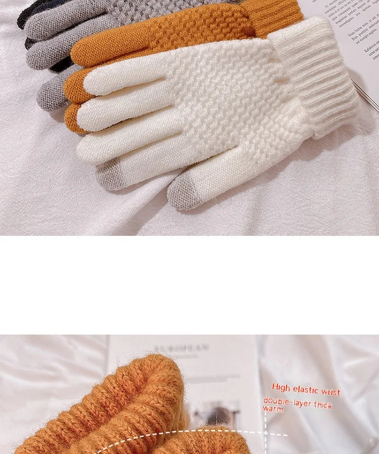 Women's Winter Gloves Cycling Motorcycle Tactical Hiking Sky Fishing Snowboard Full Finger Plush Thickened Gloves