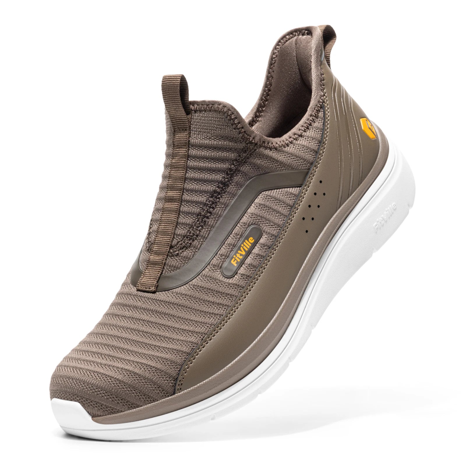 FitVille Men’s Extra Wide Slip-On Walking Shoes – Lightweight High Rebound Comfort Trainers for Everyday Wear