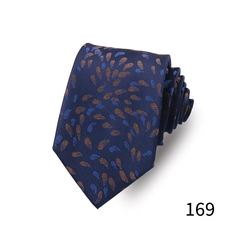 Men's Luxury Paisley Necktie Floral Wedding Style Business Tie Polyester 146x7.5cm Gift for Adult Male Occasions