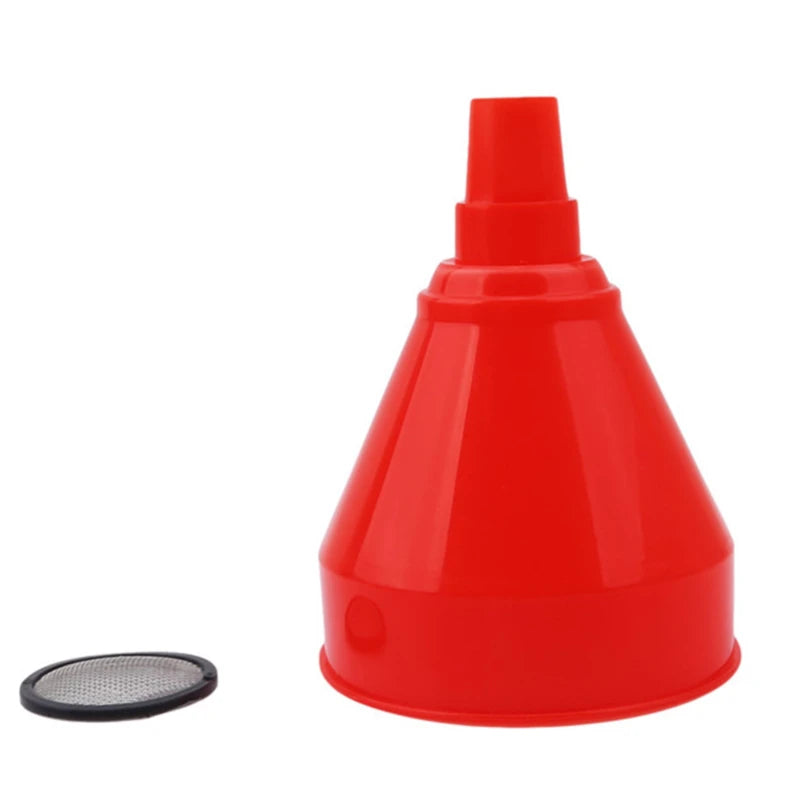 1Pc Car Refueling Funnel With Filter Strainer Gasoline Oil Fuel Filling Tools Motorcycle Oil Funnel Auto Accessories