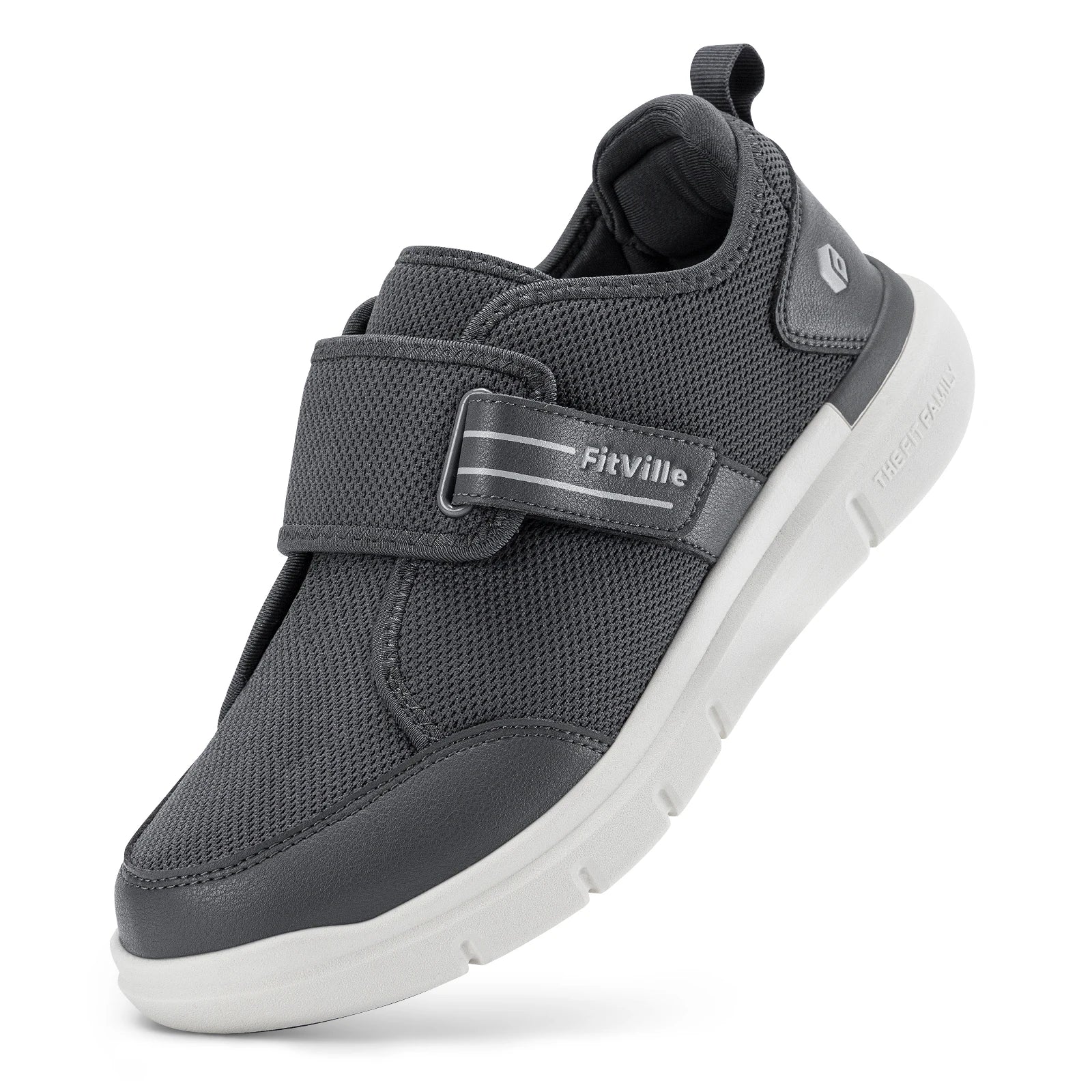 Diabetikerschuhe für Herren, extra breit, mit Klettverschluss, für ältere Menschen, zur Linderung von geschwollenen Füßen und Neuropathie