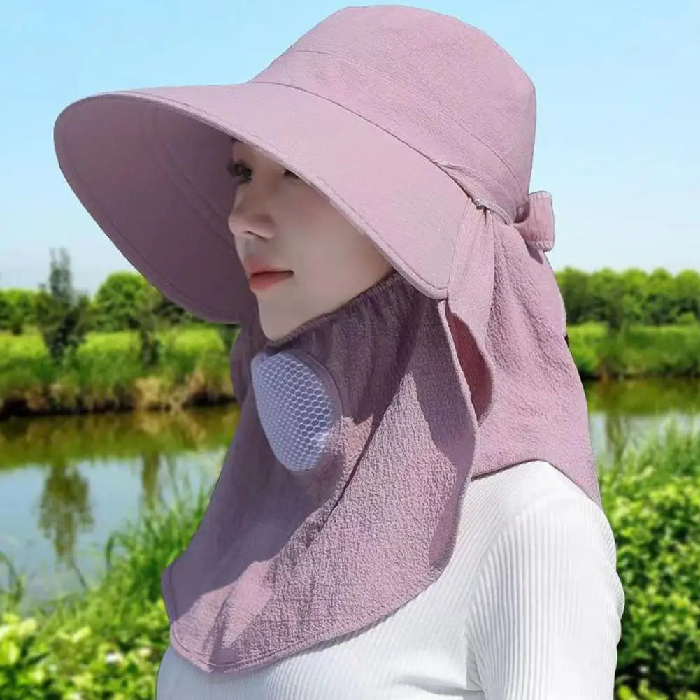 Summer Quick Dryng UV Protection Fisherman Cap Face Neck Cover Outdoor Fishing Cycling Removable Men Visor Hat Women Bucket Hat