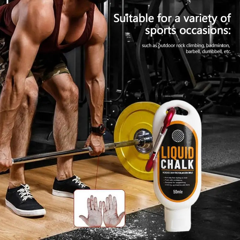 30/50/100ml Liquid Chalk Sports Magnesium Powder - Grip Anti Slip Lifting Cream For Weightlifting, Climbing & Gym Sport
