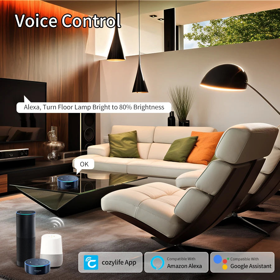 110V 220V E27 WiFi Smart LED-lampen 20W 15W 12W LED-lamp Dimbaar APP-spraakbediening Ondersteuning Alexa Google Home Home Lighting