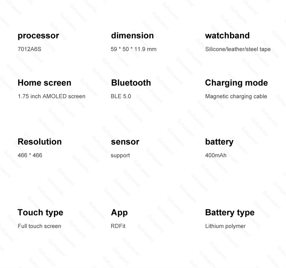 2025 True AMOLED Smart Watch Full Touch Screen 466*466 HD Health Tracker Voice Call Smartwatch For Men & Women - Compatible with Xiaomi & Huawei IOS