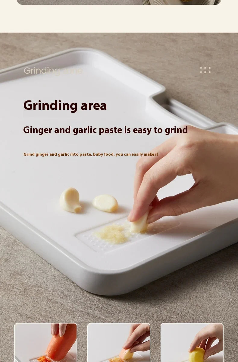 Double-Sided PP Cutting Board - Mold Proof/Antibacterial, BPA Free - Non-Slip/Dishwasher Safe for Veggies/Meat