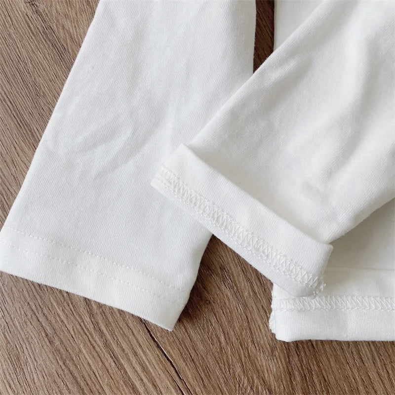 New Autumn Kids Long-Sleeved T-Shirt Girls Cute Letter Loose Fitting Tee Children Boys Handsome Tops Undershirt 2-7T Unisex