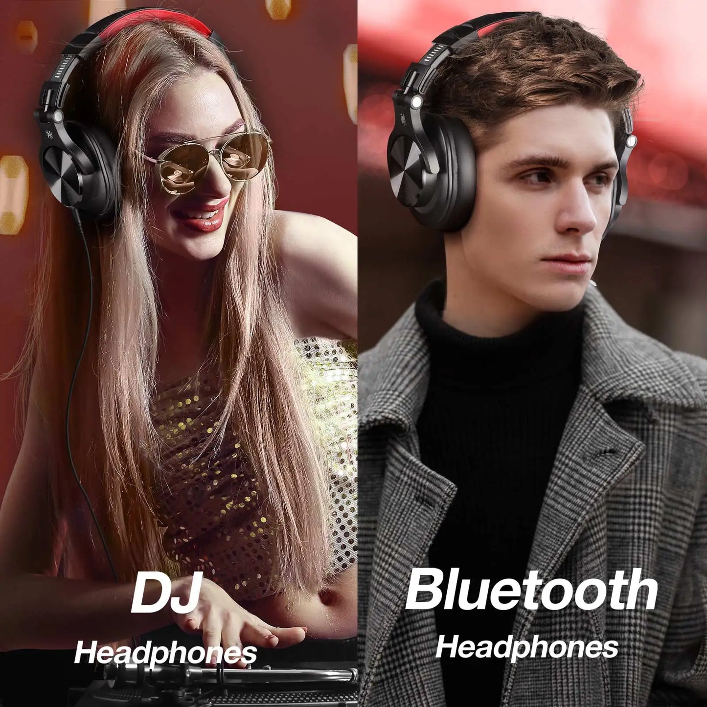 Oneodio Fusion A70 Wireless Bluetooth Headphones Bluetooth 5.2 Headphones Hi-Res Audio Over Ear 72H Playtime Professional Stud