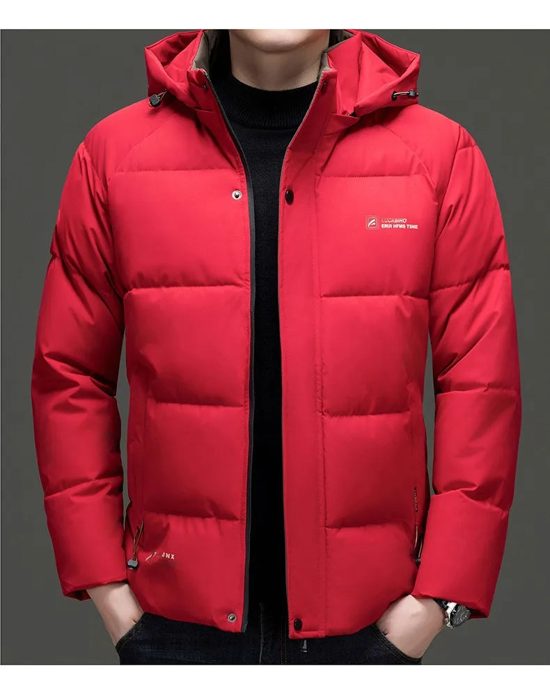 Men's Top Grade Designer Brand, Parka Jacket Cropped Thick Casual Fashion, Hooded Windbreaker, and Quilted Bubble Male Coats