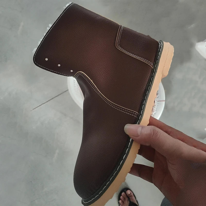 Snow Women's Boots 2025 Trend Shoes Woman Warm Fur Women Shoes Casual Long Boots Soft Botas Mujer High Winter Boots Women