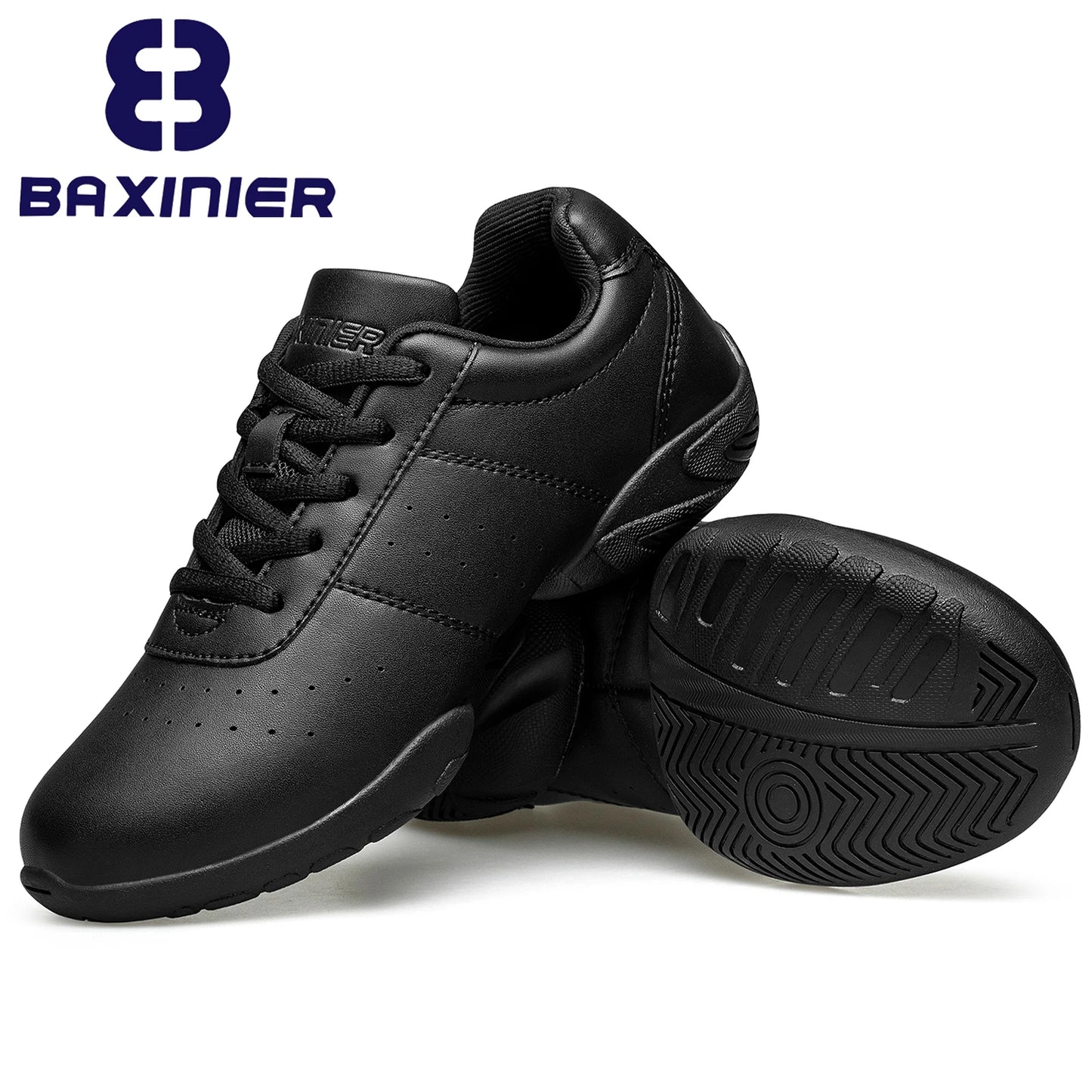 Girls White Dance Shoes Jazz Sneakers Youth Cheerleading Shoes Athletic Training Tennis Kids Competitive Aerobics Shoes