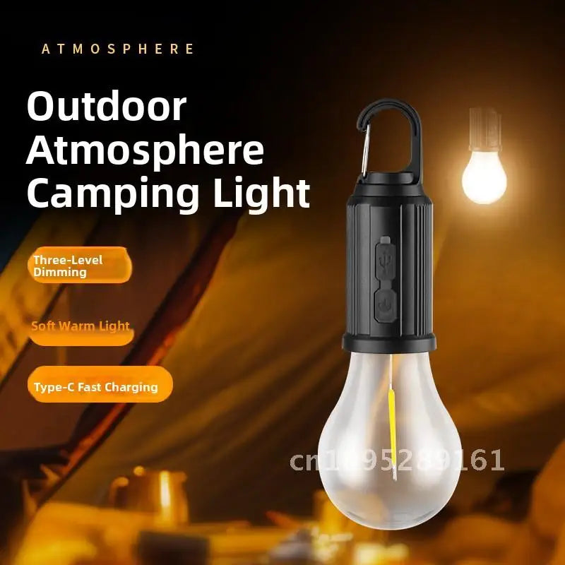 Solar Charging Retro LED/Tungsten Camping Light Emergency Tent Bulb Outdoor Lighting Cross Border New Style