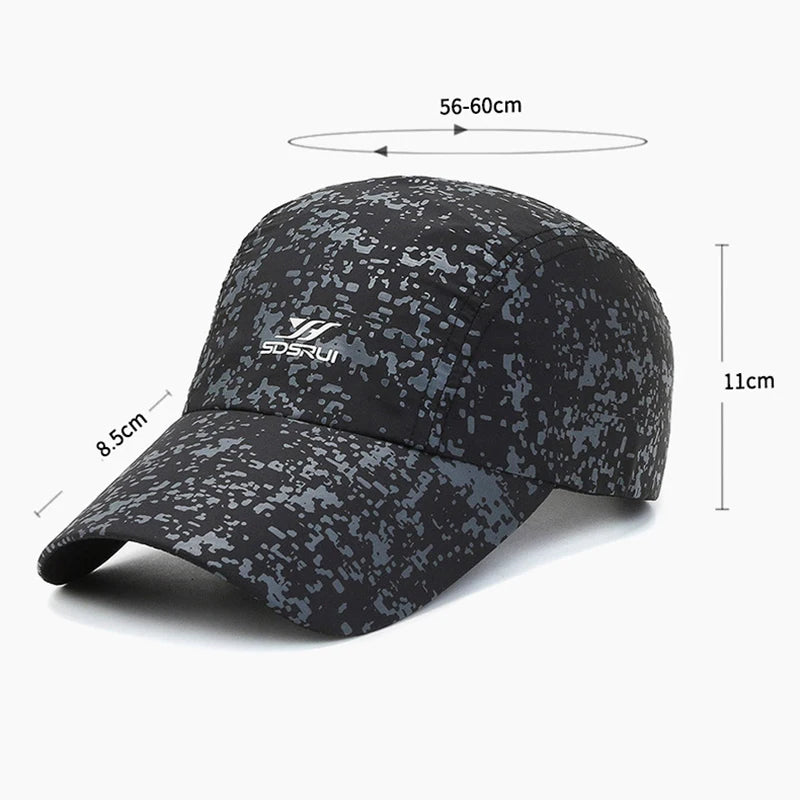 Summer Quick Drying Waterproof Ultra Thin Women Men's Baseball Cap Outdoor Sports Fishing Climbing Running Sun Hat A237
