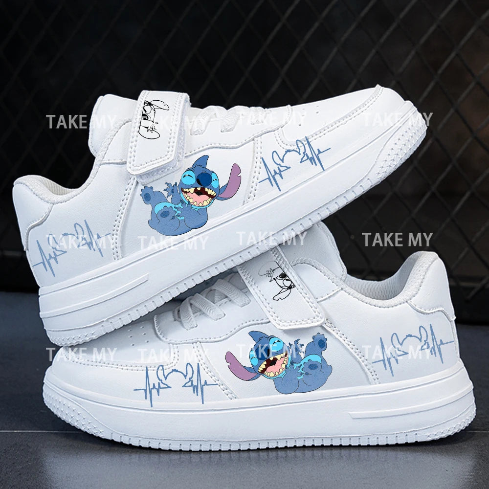 Stitch Shoes Sneakers for Children Student Casual Basketball Shoes Kid Sneakers Girls Boys Running Fashion Sports Shoes Gift