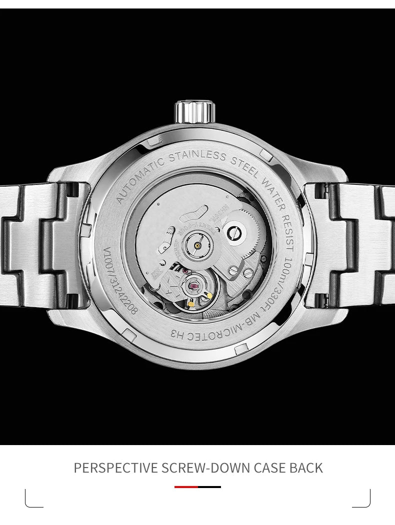 Yelang V1007 42MM Men Watch NH36 Luminous T100 Brand 100M Waterproof Mechanical Automatic Watch Sapphire Lens Reloj Business