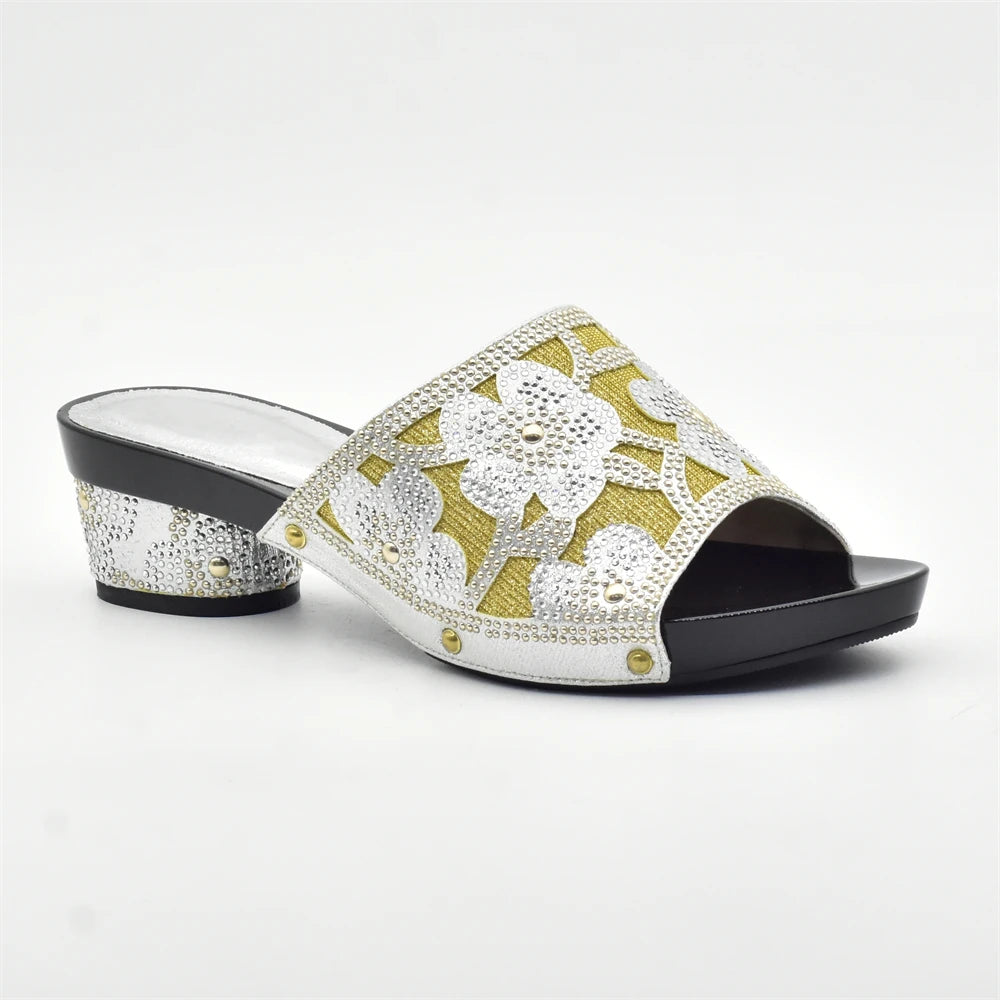 New Red Rhinestone Women Wedding Shoes High Quality African Paty Shoes Open Toe Sexy Ladies Shoes Italian Women Wedding Pumps1