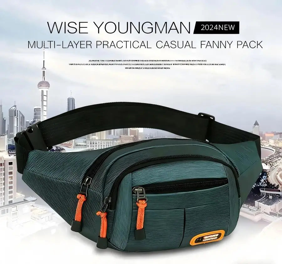 HOMEFISH Waterproof Waist Bag – Large Capacity Unisex Fanny Pack for Travel, Work, Construction & Outdoor Use