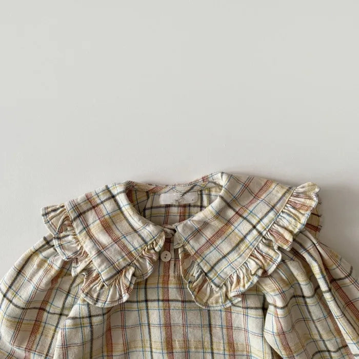 Spring Toddler Baby Girl's Shirt Clothing Casual Big Collar Sweet Lapel Long Sleeve Tops Blouse for Children 6M-24M Girls