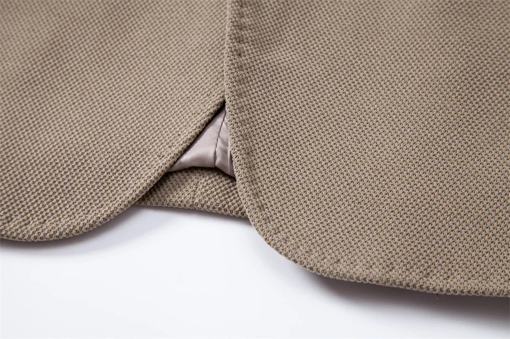 Men's Single Breasted Blazer Solid Colour Autumn Winter Slim Fit Business Casual Suit Jacket Male Blazer with Pocket