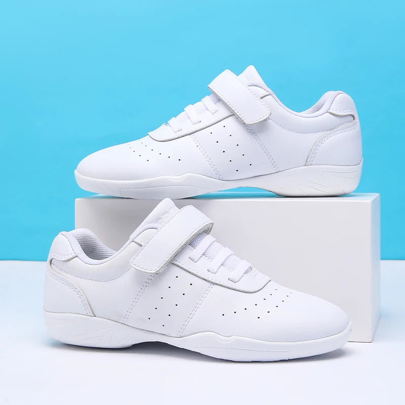 Youth Cheerleading Shoes Girls White Dance Shoes Women Sneakers Training Tennis Kids Competitive Aerobics Shoes