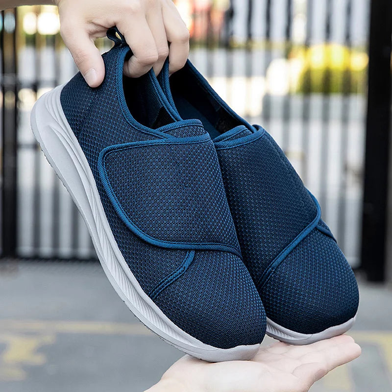 Unisex orthopedische wandelschoenen voor diabetici, voor brede voeten, gezwollen voeten, duimeversie, zacht en comfortabel