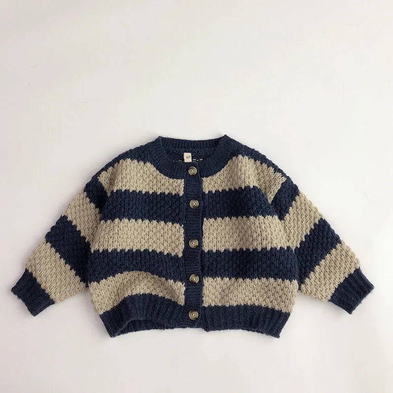 Kids Sweaters Fashion Boys Knit Cardigans Girls Sweater Coat 1-6Y Unisex