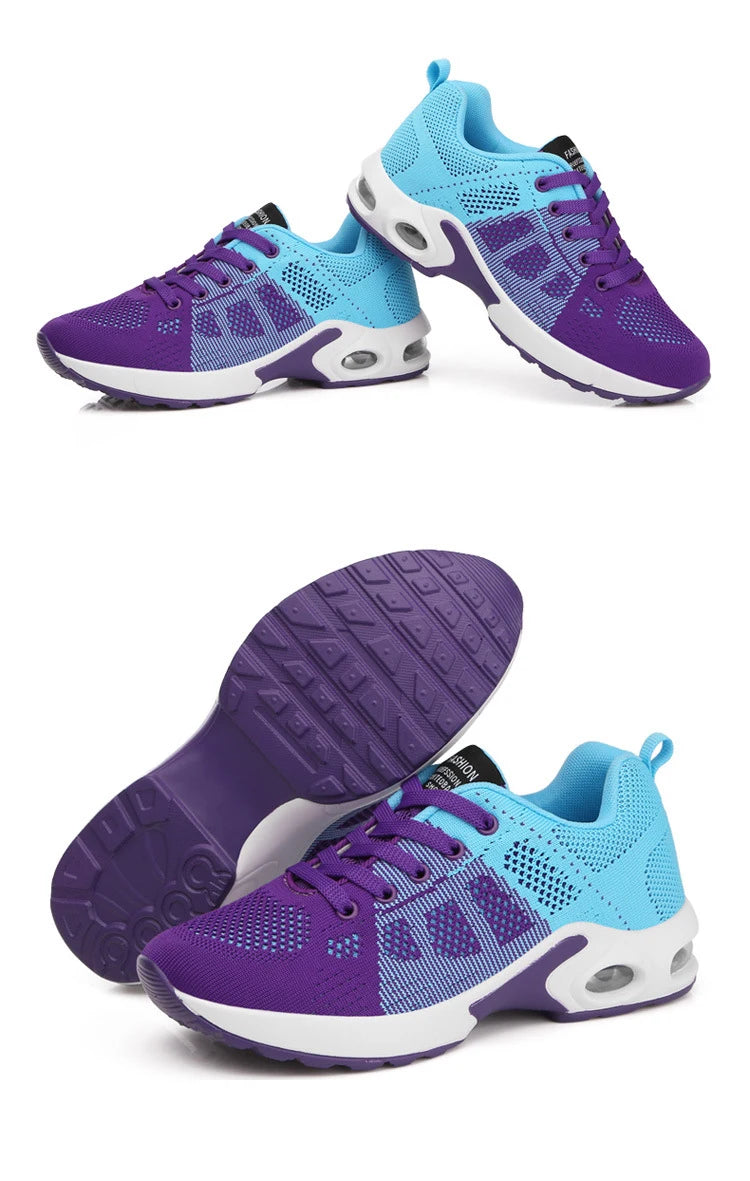 Fashion Women Sneakers Lace Up Women's Sneakers Plus Size Platform Shoes Soft Breathable Zapatillas Mujer Female Footwear