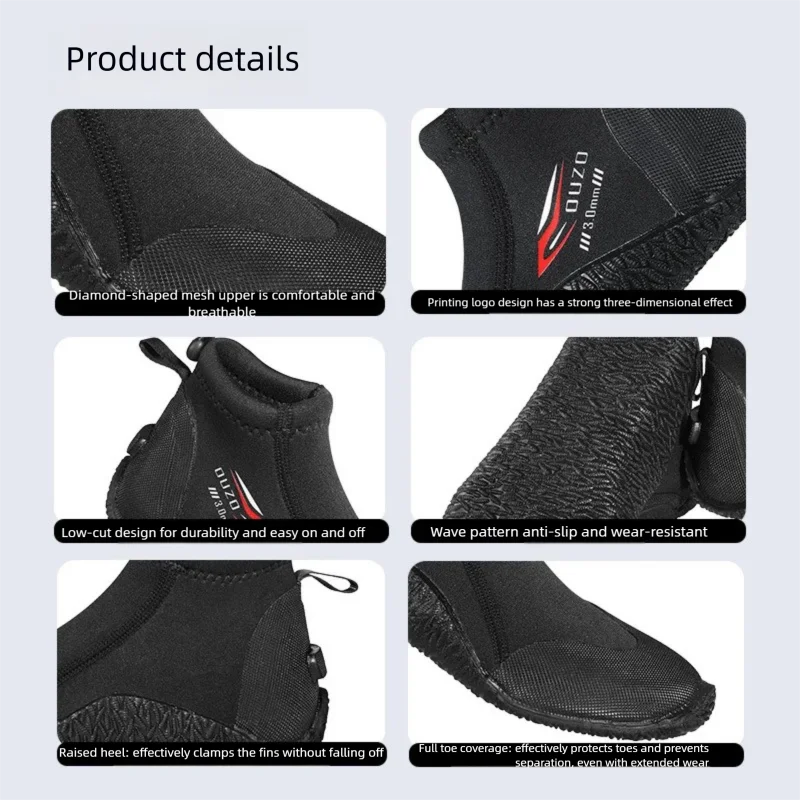 3mm Neoprene Diving Shoes – Anti-Slip Water Boots for Snorkeling, Surfing, Fishing & Beach Sports