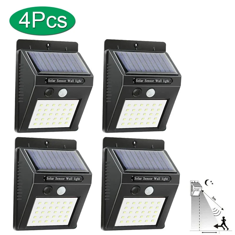 LED Solar Light 25/30 LEDs Wireless Motion Sensor Light Waterproof Solar Outdoor Lights Garden Decoration Spotlights Wall Lamp
