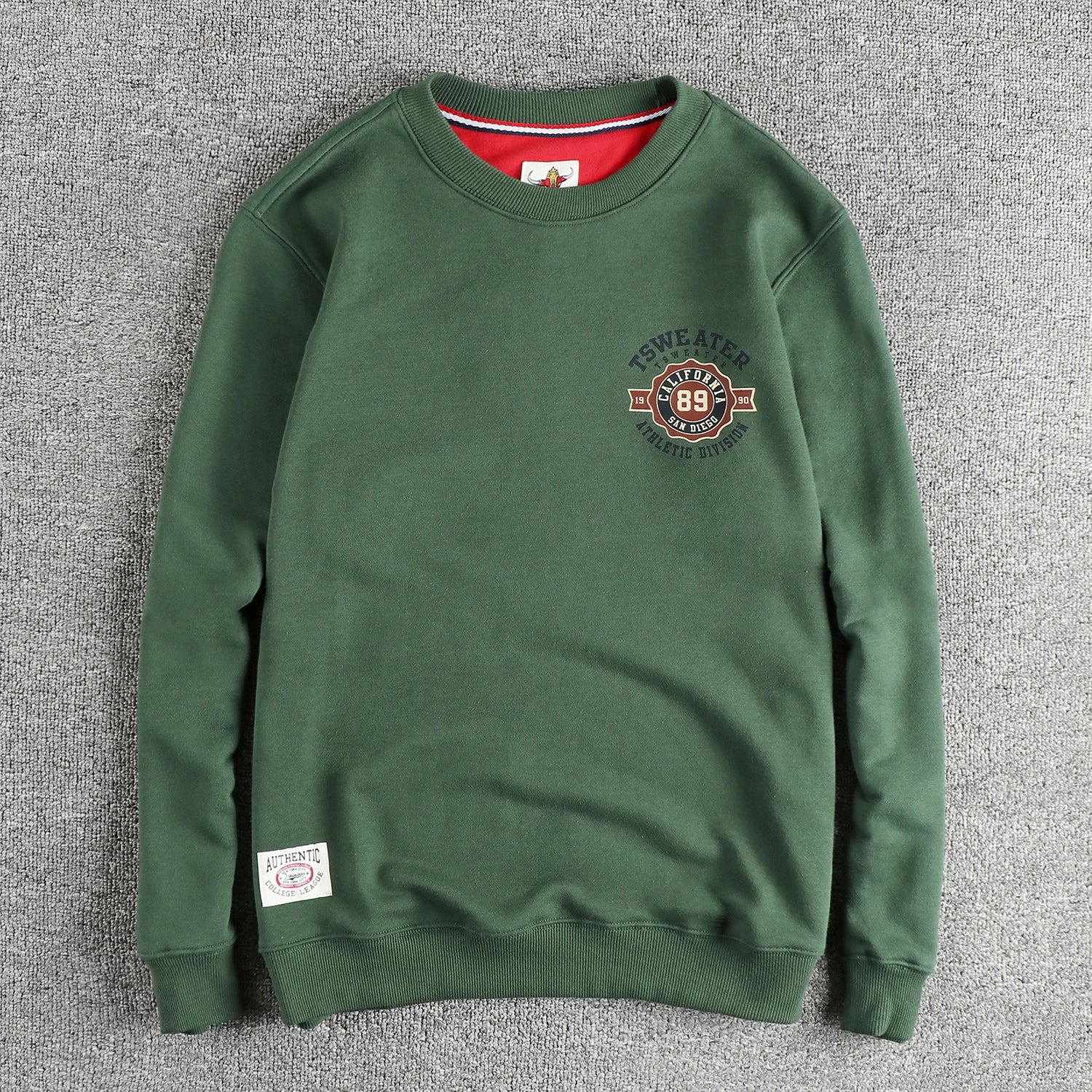 Autumn New American Retro Long Sleeve O-neck Letter Printed Sweatshirts Men's Fashion Washed Old Terry Pullover Casual Sportwear