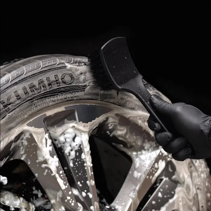 Motorcycle Tire Rim Brush Wheel Hub Cleaning Brushes Motorcycle Wheels Detailing  Accessories Black White Tire Washing Tool