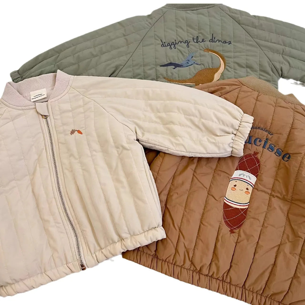 2025 Winter New Baby Thick Warm Coat Children Cotton Padded Jacket Infant Girl Cartoon Baseball Uniform Kids Boys Quilted Jacket 1-3Y