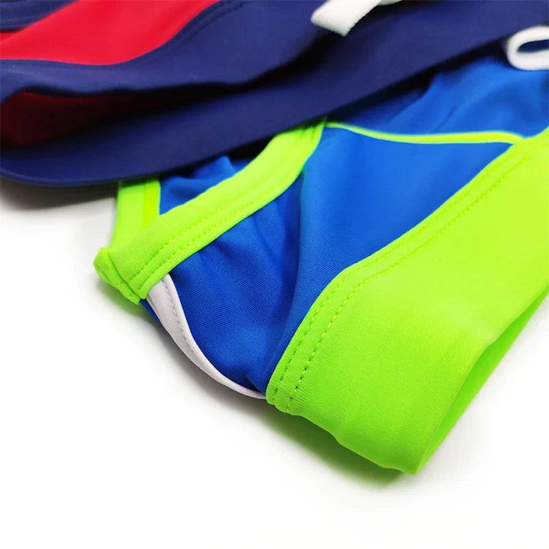 Men’s Printed Swim Briefs – Low Waist Padded Swimsuit for Beach, Pool & Summer Sports