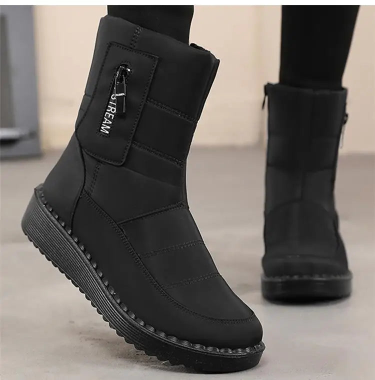 Boots Women Snow Plush Women's Boots Platform Women Shoes Casual Keep Warm Shoes Woman Flat Soft Winter Shoes Botas Mujer