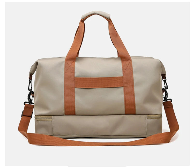 Travel And Portable Fitness Sports Bag With Shoulder Crossbody Feature - Chest & Handbag Duffle Carry On Weekender Bag