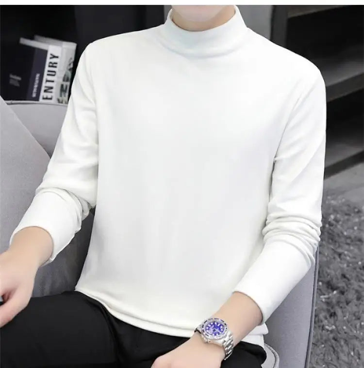 Heren Basic Turtleneck Trui Eenvoudige Winter Casual Trui Zoete Onderkleding Chique Heren Truien Lange Mouw