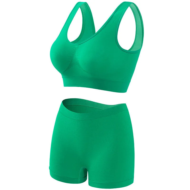 Underwear Women's Small Chest Gathered Without Steel Ring Sports Bra, Large Size Anti Glare Comfortable Beautiful Back Yoga Vest