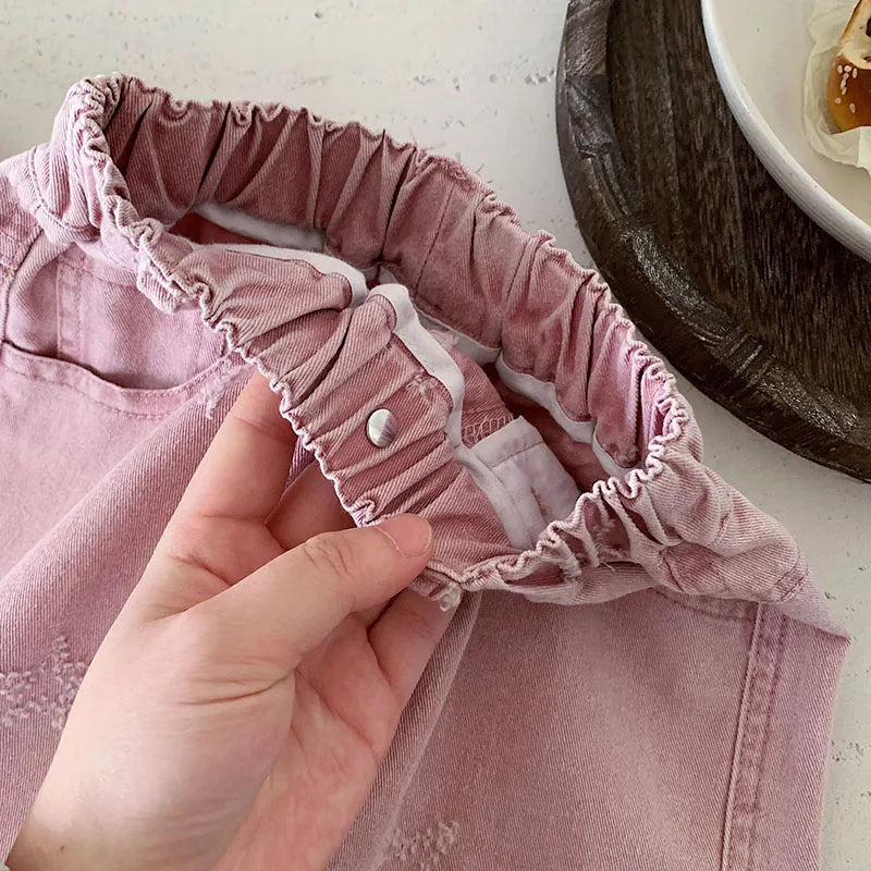 Summer Children's Denim Shorts Thin Star Fashion Boys Shorts Kids Loose Korean Version Girls Casual Pants 1-6T Unisex