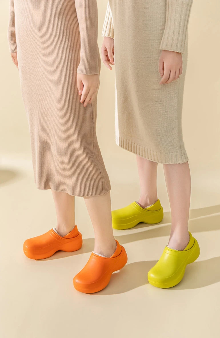 Women's Winter Warm Fashion Furry Slippers Cotton Slides For Outdoor Indoor Couples Use With Non-Slip Thick Sole Plush Fluffy Ladies' Slippers