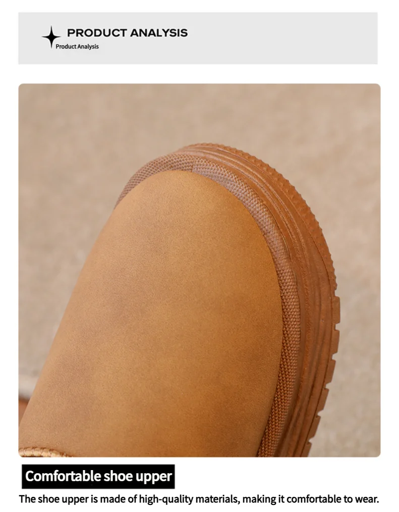 Kindersneeuwlaarzen met antislipbont en dikke zool voor meisjes, casual sportschoenen, damesmode, bruine enkellaarsjes, waterdicht en warm