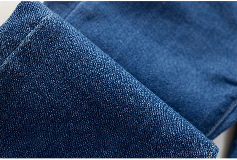 New Autumn Kids Jeans Girls Cute Slim Fit Denim Flared Pants Children Simplicity Blue Skinny Trousers 1-6Y 2-7T Girls