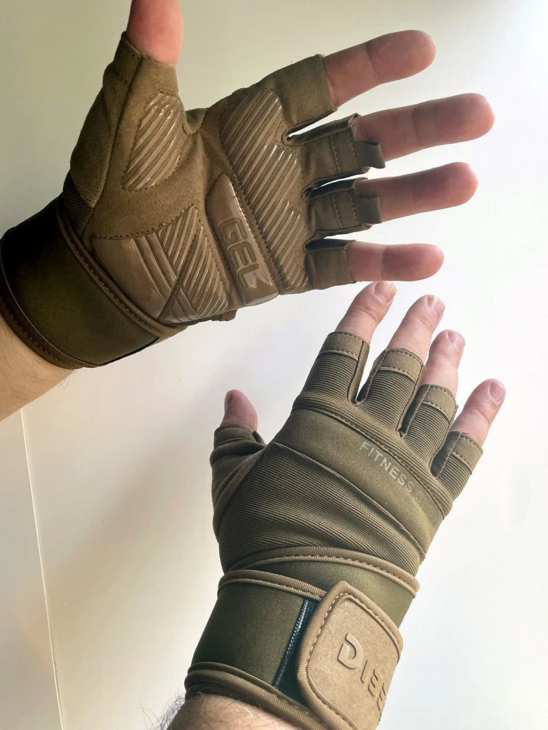 Anti-Slip Gym Gloves For Firm Grip on Bodybuilding And Weightlifting Equipment -  Suitable For Dumbbell Trainings, CrossFit Pull Ups & Workout Exercises