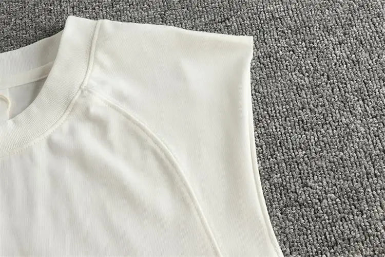 Summer New American Retro Sleeveless O-neck 3D Letter Printed T-shirt Men's Fashion 100% Cotton Basketball Sports Casual Vest