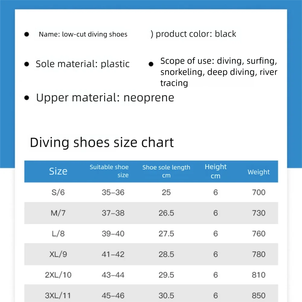 3mm Neoprene Diving Shoes – Anti-Slip Water Boots for Snorkeling, Surfing, Fishing & Beach Sports