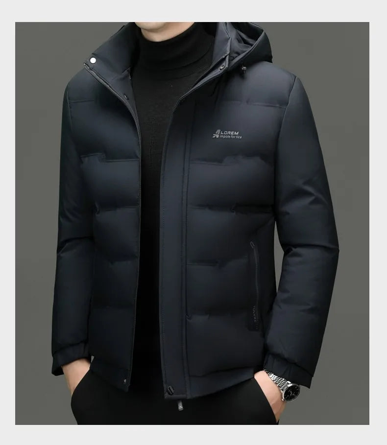 Men's Top Grade Designer Winter Brand Parka Jacket Casual Fashion Windbreaker Hooded Thick Bubble Male Coats