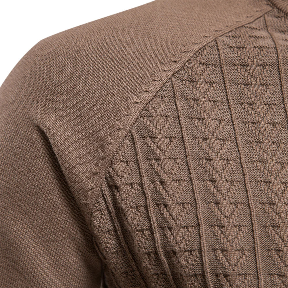 Men's Solid Colour Knitted Turtleneck Male Sweater Cotton High Quality Warm Pullover Winter Casual Sweaters for Men